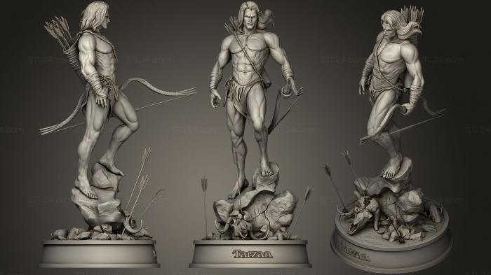 Figurines heroes, monsters and demons (Tarzan, STKM_1308) 3D models for cnc